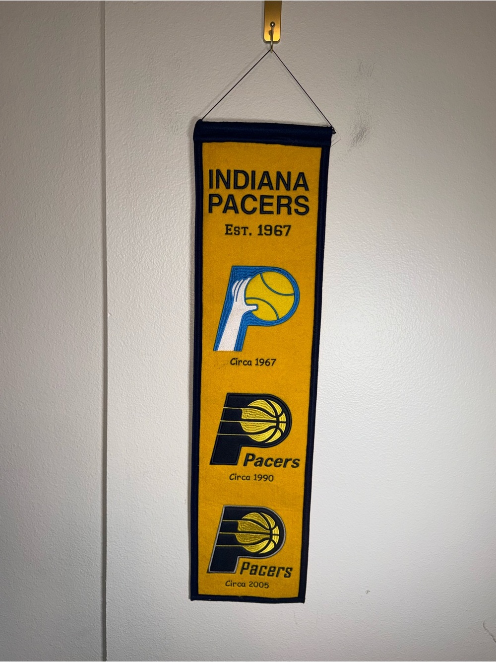 NBA INDIANA PACERS 3ft felted rectangle pendant man cave garage dorm decoration